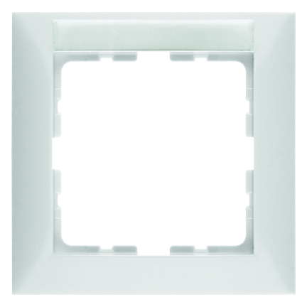 RAMKA POJEDYNCZA POZIOMA Z POLEM OPISOWYM KREMOWY POŁYSK B.KWADRAT - 10118912 - HAGER - BERKER