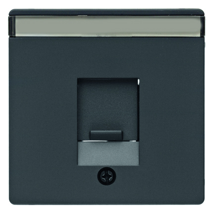 ELEMENT CENTRALNY Z ZASUWĄ CHRONIĄCĄ PRZED KURZEM ANTRACYT AKSAMIT Q.1/Q.3 - 11706086 - HAGER - BERKER