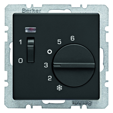 REGULATOR TEMPERATURY POMIESZCZENIA ZE STYKIEM ROZWIERNYM ANTRACYT AKSAMIT Q.1/Q.3 - 20306086 - HAGER - BERKER
