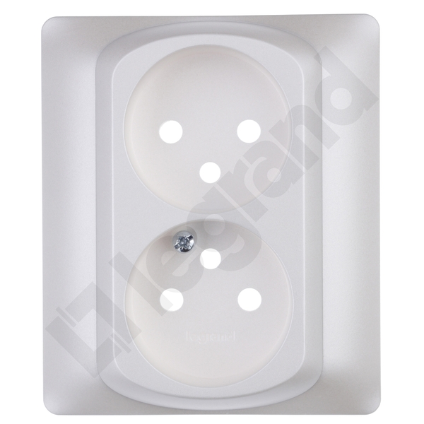 PLAKIETKA GNIAZDA PODWÓJNEGO 2P+Z PEARL SISTENA LIFE - 771535 - LEGRAND