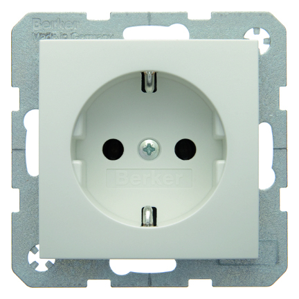 GNIAZDO SCHUKO BIAŁY POŁYSK S.1/B.3/B.7 - 41438989 - HAGER - BERKER