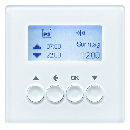 ŻALUZJOWY ŁĄCZNIK CZASOWY Z WYŚWIETLACZEM BIAŁY Q.1/Q.3 - 85741129 - HAGER - BERKER
