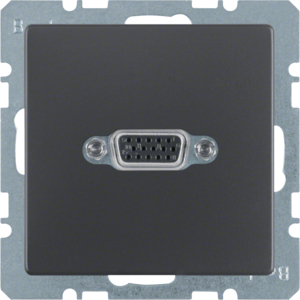 GNIAZDO VGA ANTRACYT AKSAMIT Q.1/Q.3 - 3315406086 - HAGER - BERKER