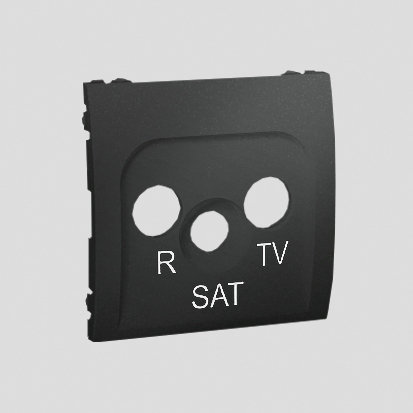 POKRYWA GNIAZDA ANTENOWEGO RTV-SAT MATOWY GRAFIT SIMON CLASSIC - MASP/28 - KONTAKT SIMON