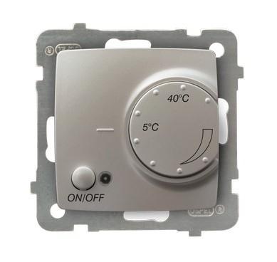 REGULATOR TEMPERATURY Z CZUJNIKIEM NAPOWIETRZNYM SREBRNY PERŁOWY KARO - RTP-1SN/m/43 - OSPEL