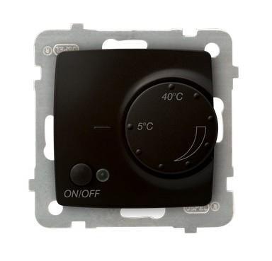 REGULATOR TEMPERATURY Z SONDĄ PODPODŁOGOWĄ CZEKOLADOWY METALIK KARO - RTP-1S/m/40 - OSPEL