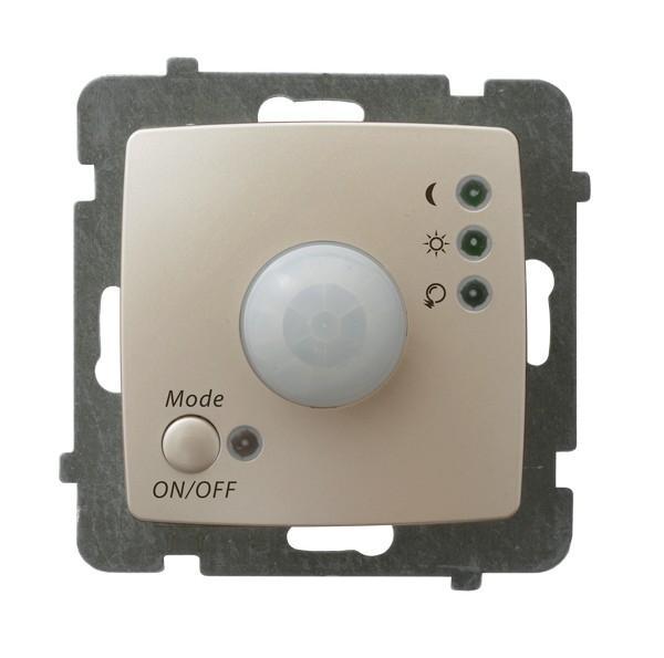 ELEKTRONICZNY CZUJNIK RUCHU BEZ RAMKI ECRU PERŁOWY KARO - ŁP-16S/m/42 - OSPEL