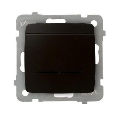 ŁĄCZNIK HOTELOWY BEZ RAMKI CZEKOLADOWY METALIK KARO - ŁP-15SS/m/40 - OSPEL