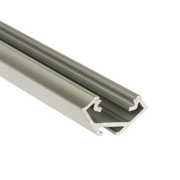 PROFIL ALUMINIOWY NAROŻNY DO TAŚM LED DŁUGOŚĆ 202CM SZEROKOŚĆ 2,3CM SREBRNY ANODOWANY PL-NZA-202-SA - 912206 - POLTRONIC