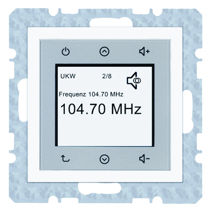 RADIO TOUCH BIAŁY POŁYSK B.KWADRAT/S.1/B.3/B.7 - 28848989 - HAGER - BERKER