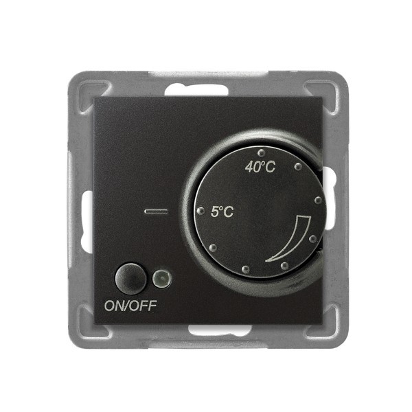 REGULATOR TEMPERATURY Z CZUJNIKIEM NAPOWIETRZNYM ANTRACYT IMPRESJA - RTP-1YN/m/50 - OSPEL