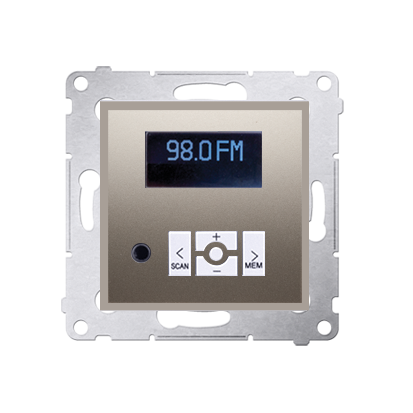 RADIO CYFROWE Z WYŚWIETLACZEM (MODUŁ) ZŁOTY MAT SIMON 54 - D75252.01/44 - KONTAKT SIMON