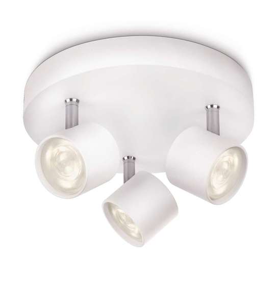 OPRAWA DOMOWA SUFITOWA LED 3X3W IP20 2700K 500LM Z ŹRÓDŁEM EEL=A+ STAR WHITE - 562433116 - PHILIPS ŹRÓDŁA