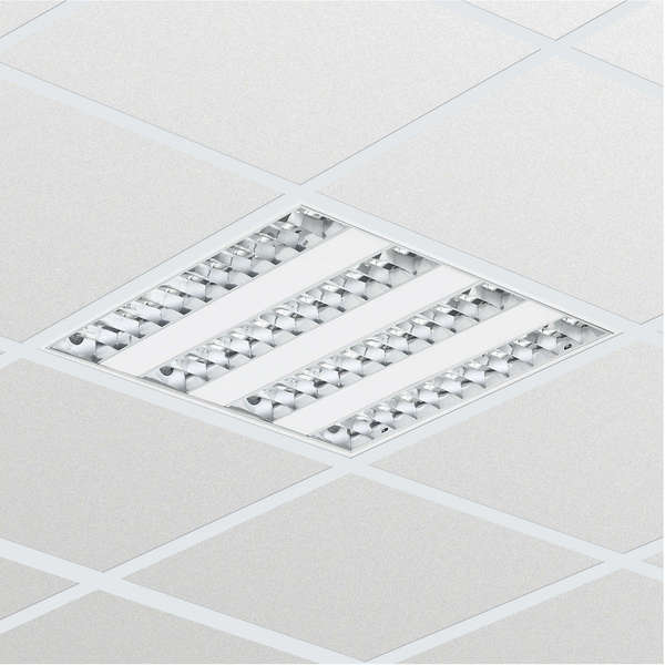 OPRAWA RASTROWA P/T 4X14W IP20 4000K 600x600 Z ŹRÓDŁEM RASTER PARABOLA TBS165 G 4XTL5-14W/840 HF C6 PIP - 06624900 - PHILIPS OPRAWY