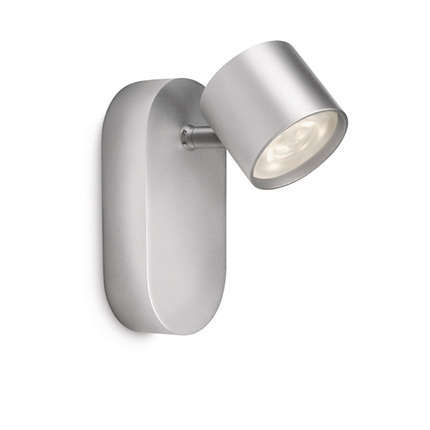 OPRAWA DOMOWA KINKIET LED 3W IP20 2700K 170LM Z ŹRÓDŁEM EEL=A+ STAR ALUMINIUM - 562404816 - PHILIPS ŹRÓDŁA