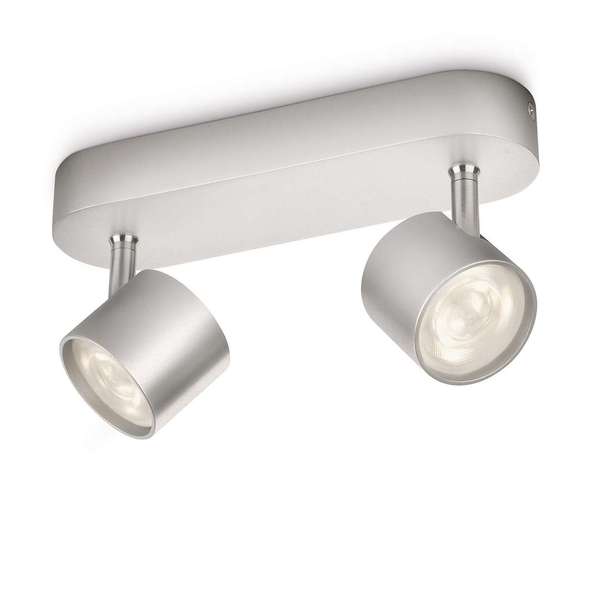 OPRAWA DOMOWA KINKIET LED 2X3W IP20 2700K 330LM Z ŹRÓDŁEM EEL=A+ STAR ALUMINIUM - 562424816 - PHILIPS ŹRÓDŁA