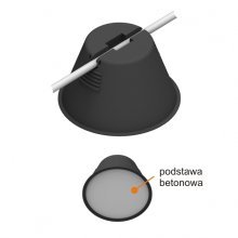 KLOCEK BETONOWY W TWORZYWIE / UCHWYT BETONOWY W TWORZYWIE - B931504 - AN-KOM