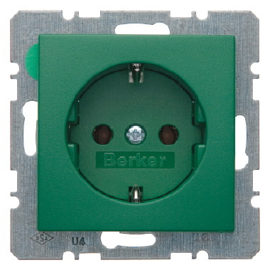 GNIAZDO SCHUKO ZIELONY S.1/B.3/B.7 - 47431913 - HAGER - BERKER