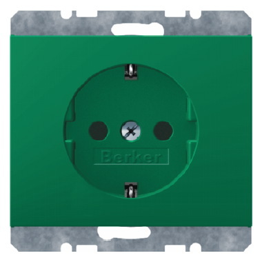GNIAZDO SCHUKO ZIELONY K.1/K.5 - 47157013 - HAGER - BERKER