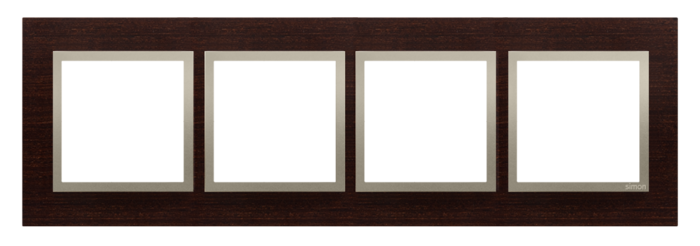 RAMKA POCZWÓRNA NATURE-DREWNO ZŁOTE WENGE IP20/IP44* SIMON 54 NATURE - DRN4/85 - KONTAKT SIMON