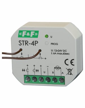 STEROWNIK ROLET 8A 12/24V AC DO PUSZKI FI60 STR - STR-4P - F&F