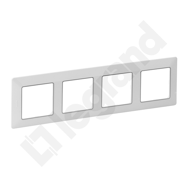 RAMKA POCZWÓRNA BIAŁA/CHROM VALENA LIFE - 754034 - LEGRAND