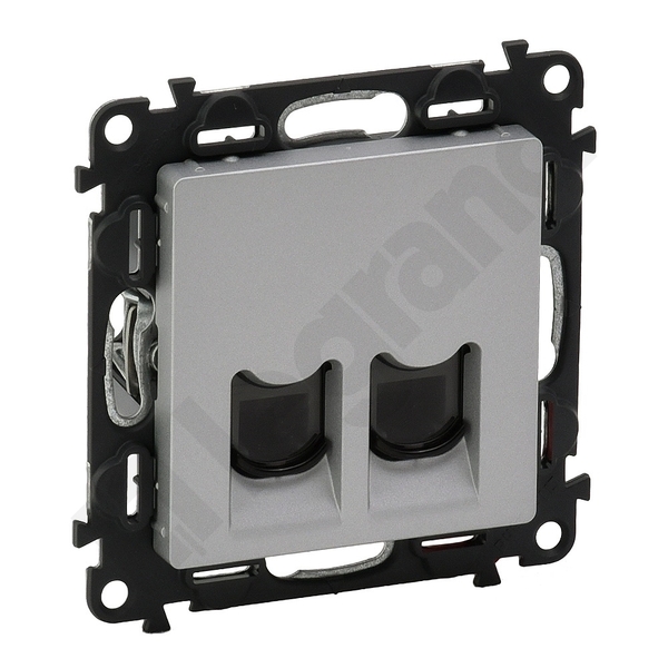 GNIAZDO 2 x RJ 11 ALUMINIUM VALENA LIFE - 753339 - LEGRAND