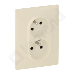 GNIAZDO PODWÓJNE 2X2P+Z KREMOWE VALENA LIFE - 753287 - LEGRAND