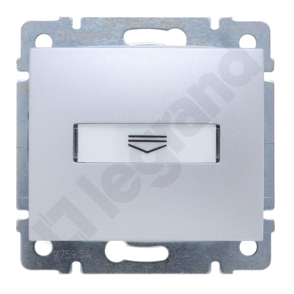 ŁĄCZNIK HOTELOWY MECHANICZNY 10A-250V~ ALUMINIUM VALENA - 770234 - LEGRAND