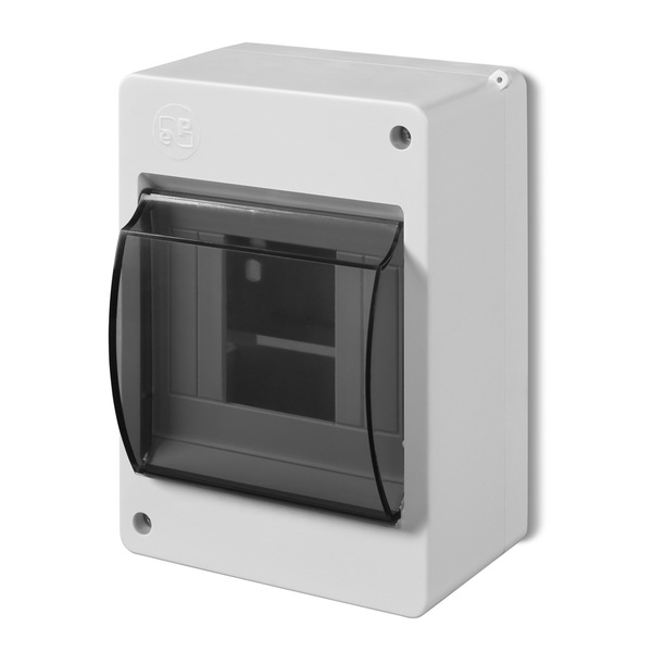 OBUDOWA NATYNKOWA MINI S 4-MOD. SZYBA DYMNA 1X4 IP30 ZACISK PE+N - 2304-11 - ELEKTRO-PLAST NASIELSK