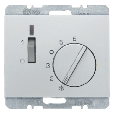 REGULATOR TEMPERATURY POMIESZCZENIA 24V Z ZESTYKIEM ZWIERNYM ELEMENTEM CENTRALNYM I ŁĄCZNIKIEM STAL SZLACHETNA LAKIEROWANA K.5 - 20317104 - HAGER - BERKER