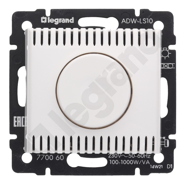 ŚCIEMNIACZ OBROTOWY 1000W BIAŁY VALENA - 770060 - LEGRAND