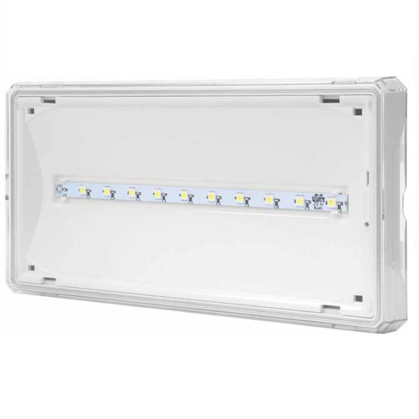 OPRAWA AWARYJNA LED 1W 125LM 3H DWUZADANIOWA BIAŁA + PU31 EXIT - ETE/1W/C/3/SA/X/WH - AWEX SPK