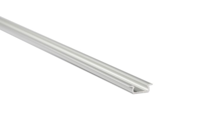 PROFIL ALUMINIOWY PODTYNKOWY DO TAŚM LED DŁUGOŚĆ 202CM SZEROKOŚĆ 2,1CM PŁYTKI SREBRNY ANODOWANY PL-PTB-202-SA - 913685 - POLTRONIC