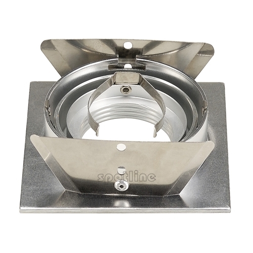 OPRAWA DOWNLIGHT MAX. 50W GU10 WBUDOWANA KWADRATOWA ALUMINIUM MAT NEW TRIA I - 111726 - SPOTLINE