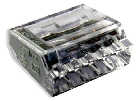 ZŁĄCZKA SAMOZACISKOWA BEZGWINTOWA 5 STYKÓW TRANSPARENTNA PC2255-CL 2,5 MM2 - 89024000 - SIMET