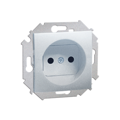 GNIAZDO POJEDYNCZE BEZ UZIEMIENIA (MODUŁ) 16A, 250V~, ZACISKI ŚRUBOWE ALUMINIUM SIMON 15 - 1591401-026 - KONTAKT SIMON