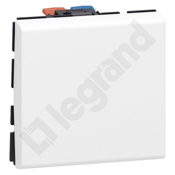 ŁĄCZNIK JEDNOBIEGUNOWY - 2 MODUŁY BIAŁY 10AX-250V MOSAIC - 077010 - LEGRAND