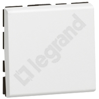 ŁĄCZNIK SCHODOWY - 2 MODUŁY BIAŁY ANTYBAKTERYJNY 10AX-250V~ MOSAIC - 078711 - LEGRAND