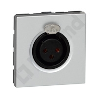 GNIAZDO AUDIO 2 MODUŁY ŻEŃSKIE ALUMINIUM XLR-3 MOSAIC - 079255 - LEGRAND
