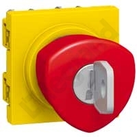 WYŁĄCZNIK BEZPIECZEŃSTWA NA KLUCZ - 2 MODUŁY ŻÓŁTO/CZERWONY 10A-250V~ MOSAIC - 076601 - LEGRAND