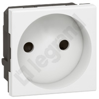 GNIAZDO POJEDYNCZE PODŁĄCZENIE PRZEZ ZACISKI AUTOMATYCZNE-2 MODUŁY 16A-250V BIAŁE MOSAIC - 077110 - LEGRAND