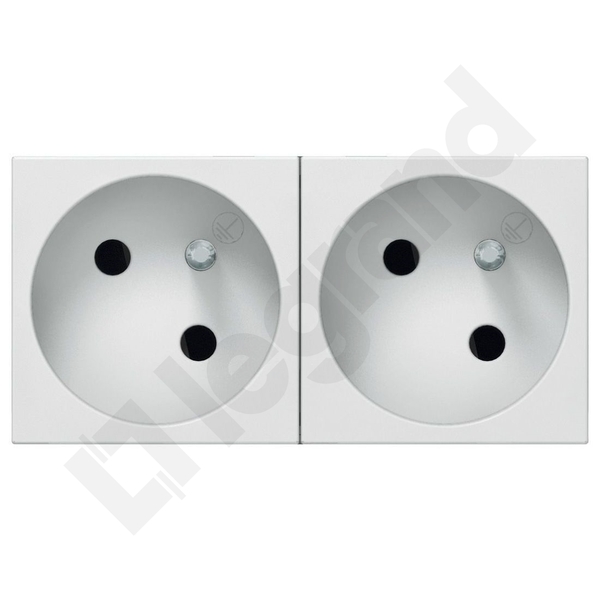 GNIAZDO PODWÓJNE 2P+Z PODŁĄCZ PRZEZ ZACISKI AUTOMATYCZNE-4 MODUŁY 16A BIAŁE MOSAIC - 077142 - LEGRAND