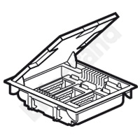 PUSZKA PODŁOGOWA 12 MODUŁÓW, SZARA, POD WYKŁADZINE. - 089606 - LEGRAND