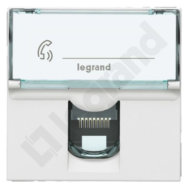 GNIAZDO TELEFONICZNE RJ12 - 2 MODUŁY 6 STYKÓW BIAŁE MOSAIC - 078732 - LEGRAND