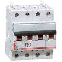WYŁĄCZNIK NADPRĄDOWY B 6A 4-POLOWY CHARAKTERYSTYKA B SERII TX3 S 314 - 404151 - LEGRAND