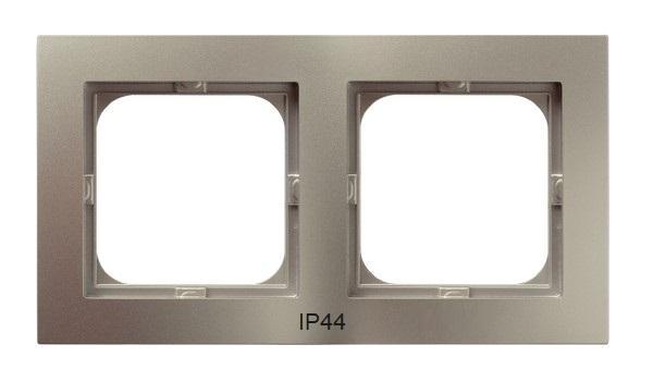 RAMKA PODWÓJNA DO ŁĄCZNIKÓW IP44 SATYNA LIGHT AS. - RH-2G/45 - OSPEL