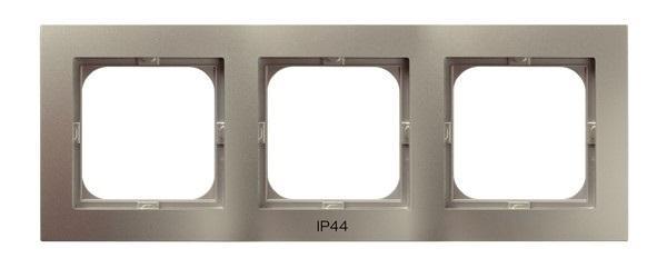 RAMKA POTRÓJNA DO ŁĄCZNIKÓW IP44 SATYNA LIGHT AS. - RH-3G/45 - OSPEL