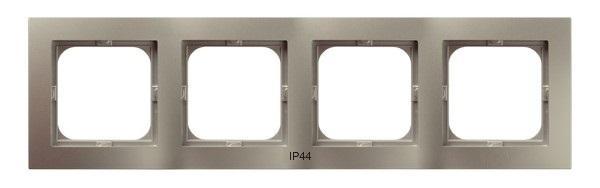 RAMKA POCZWÓRNA DO ŁĄCZNIKÓW IP44 SATYNA LIGHT AS. - RH-4G/45 - OSPEL