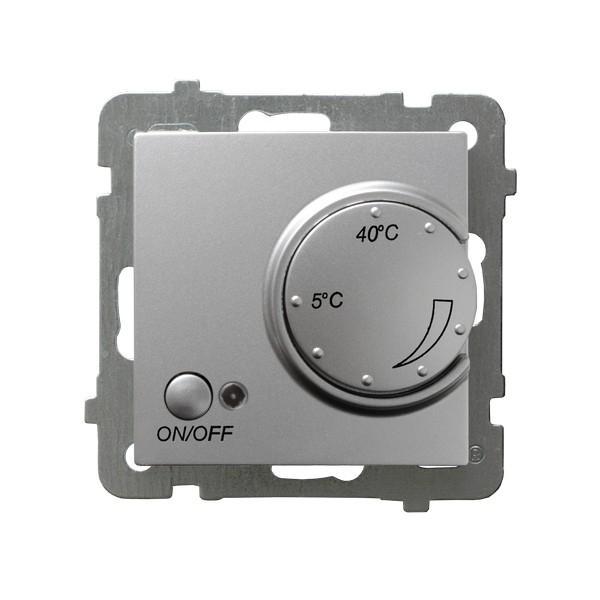 REGULATOR TEMPERATURY Z CZUJNIKIEM PODPODŁOGOWYM SREBRO AS. - RTP-1G/m/18 - OSPEL